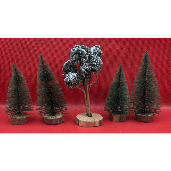 5 Cobblestone Corners Coordinating Accessories Pine Christmas Village Trees - Picture 1 of 5